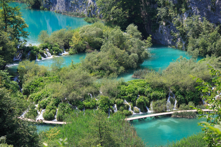 Plitvice jezero in Croatia National parkの写真素材