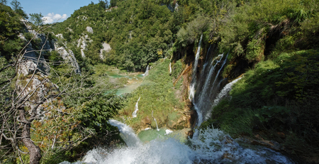 Plitvice jezero in Croatia National parkの写真素材