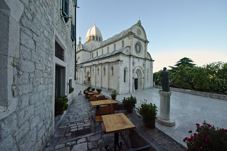 Sibenik in croatiaの写真素材