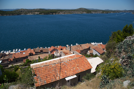 Sibenik in croatiaの写真素材