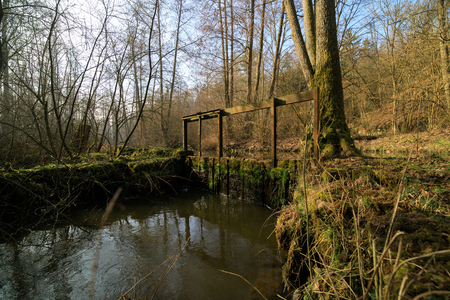 Robecsky potok river in Peklo valley in czech turist region Machuv krajの写真素材