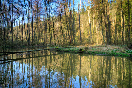 Robecsky potok river in Peklo valley in czech turist region Machuv krajの写真素材