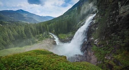 The Krimml Waterfalls in the High Tauern National Park, Salzburg, Austriaの写真素材