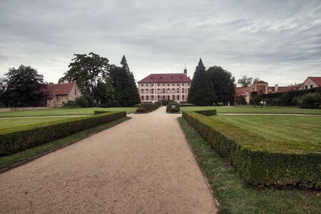 Castle in Libochovice (Czech Republic) is one of the most outstanding early Baroque buildings in the country.の写真素材
