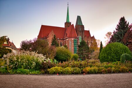 Botanical Garden in Wroclaw, Poland. The garden was built from 1811 to 1816 on the Cathedral Island (Ostrow Tumski), the oldest part of the city.の写真素材