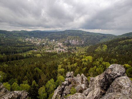 Zittau mountains, Oybin, on the Toepfer mountain saxonyの写真素材