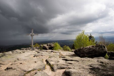 Zittau mountains, Oybin, on the Toepfer mountain saxonyの写真素材