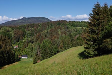 Hochwald in saxony view to Lueckendorfの写真素材