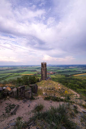 medieval castle Hazmburk (Klapy) nearby Prague in Czech Republic. Central Europeの写真素材