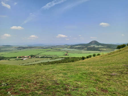 Rana mountain close town Louny, best paragliding place in the Czech republic.の写真素材