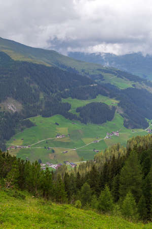 View from the HÃ¶llensteinalm l near Tux in Zillertalの写真素材