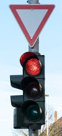 German traffic light redの写真素材