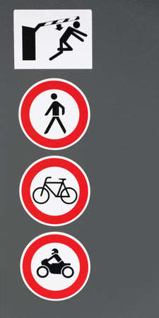 caution German traffic signの写真素材