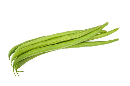 Green Beans isolated on whiteの写真素材