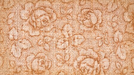 Closeup of the embroidered fabricの写真素材