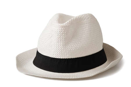 White hat isolated on white の写真素材
