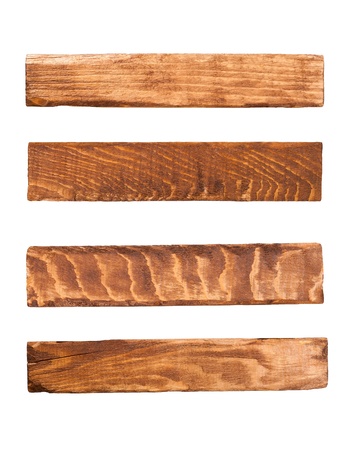Wood panels isolated on whiteの写真素材