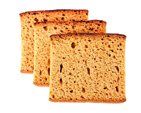 Honey cake isolated on whiteの写真素材