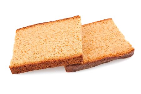 Honey cake slice isolated on white