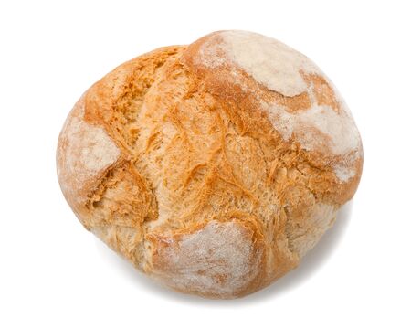 one loaf isolated on whiteの写真素材