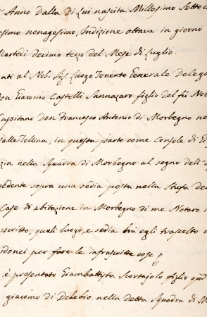 manuscript of the 1700 1800 centuryの写真素材