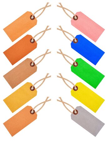labels collection isolated on whiteの写真素材