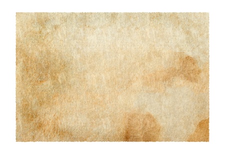 Dirty old paper isolated on whiteの写真素材