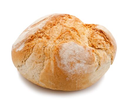 one loaf isolated on whiteの写真素材