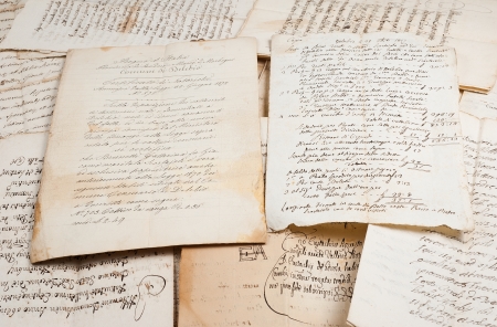 manuscripts of the 1700 1800 centuryの写真素材