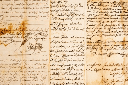 manuscripts of the 1700 1800 centuryの写真素材