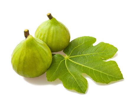 Figs couple isolated on whiteの写真素材
