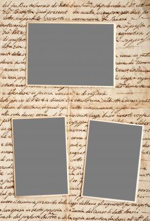 Letter and pictures with clipping pathの写真素材