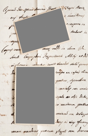 Letter and pictures with clipping path の写真素材