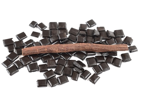  licorice collection isolated on whiteの写真素材