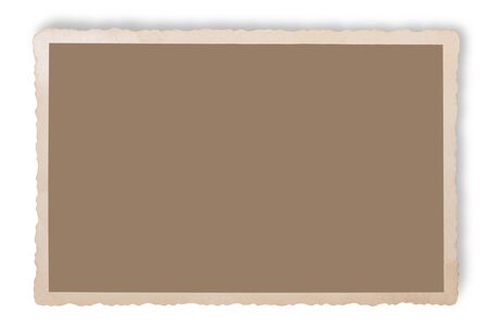old picture frame isolated on whiteの写真素材