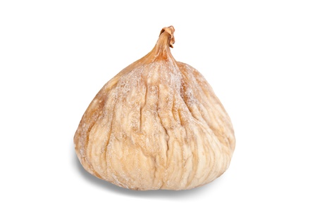 dried fig on white backgroundの写真素材