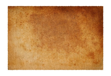 Dirty old paper isolated on whiteの写真素材