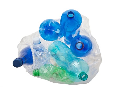 garbage bag with plastic bottles