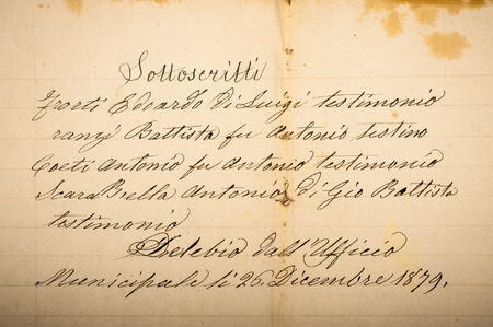 manuscript of the 1700 1800 centuryの写真素材