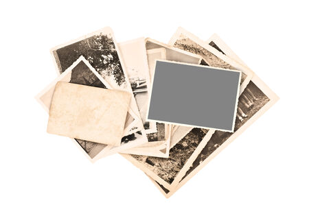 old picture frame isolated on white backgroundの写真素材