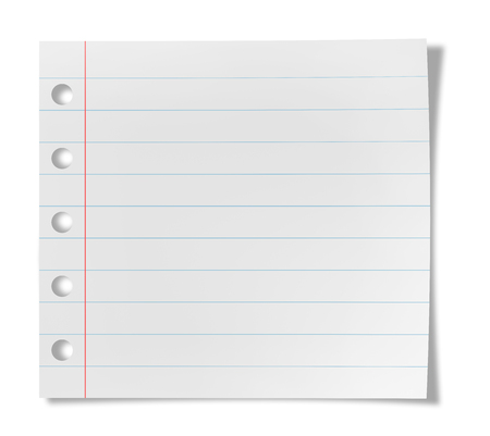Paper sheet with stripes isolated on  whiteの写真素材