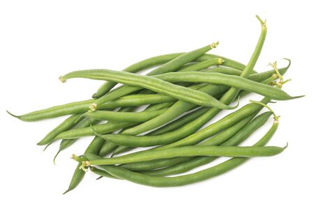 green beans group isolated on white background