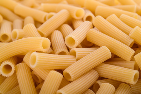 Maccheroni pasta isolated on white background