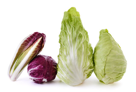 Mix of vegetables isolated on white backgroundの写真素材