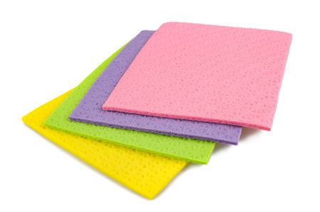 Cleaning wipes isolated on whiteの写真素材