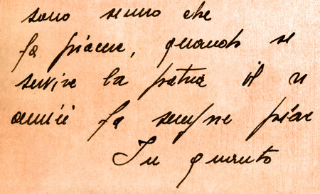 Old vintage manuscript writing in cursiveの写真素材
