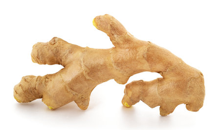 Fresh ginger root isolated on  white background