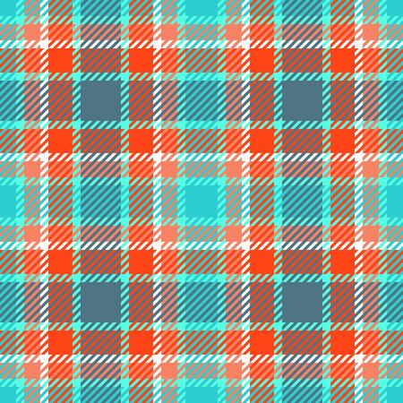 Seamless checkered plaid pattern. Traditional tartan textile ornament in blue and red colors. For textile designのイラスト素材