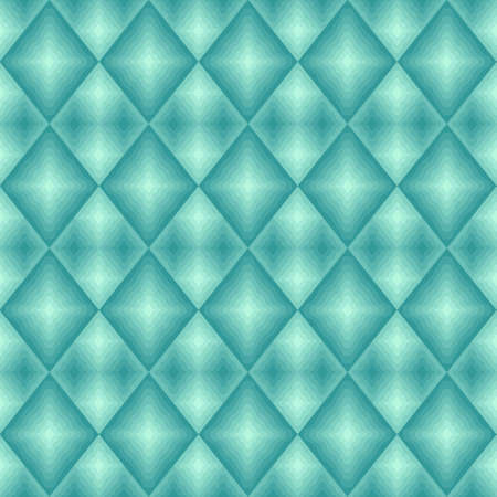 Seamless rhombus pattern in gradient turquoise colors. Abstract geometric tile background. Calm colorのイラスト素材