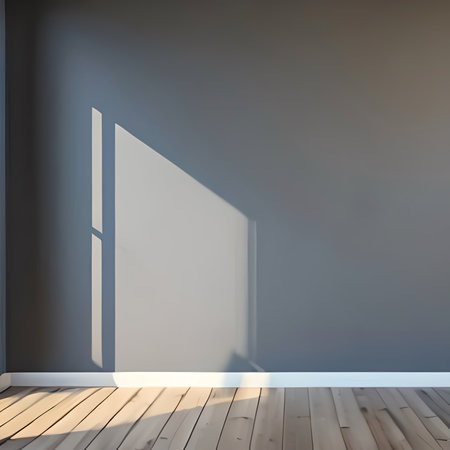 Empty room with window and wooden floor. Mock up, 3D Renderの素材
